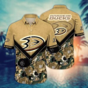 Anaheim Ducks Chevron Elegance Hawaiian Shirt