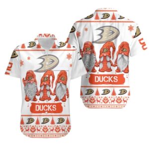 Anaheim Ducks Festive Gnome Hawaiian Shirt