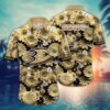 Anaheim Ducks Golden Floral Hawaiian Shirt