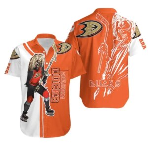 Anaheim Ducks Rock Hockey Hawaiian Shirt