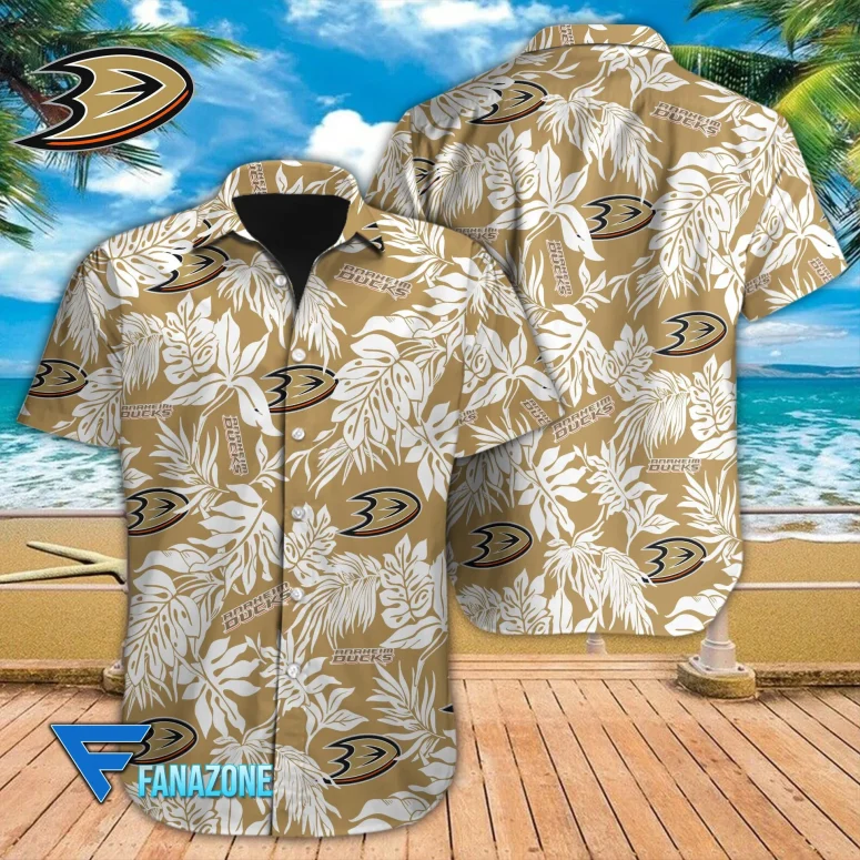 Anaheim Ducks Tropical Hawaiian Shirt Anaheim Ducks Tropical Hawaiian Shirt