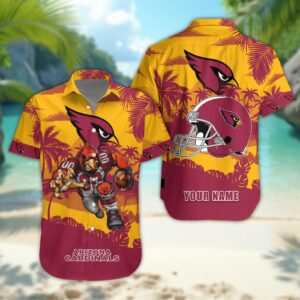 Arizona Cardinals Personalized Hawaiian Shirt ??Custom Name