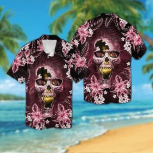 Arizona Cardinals Skull NFL Football Team Hawaiian Shirt