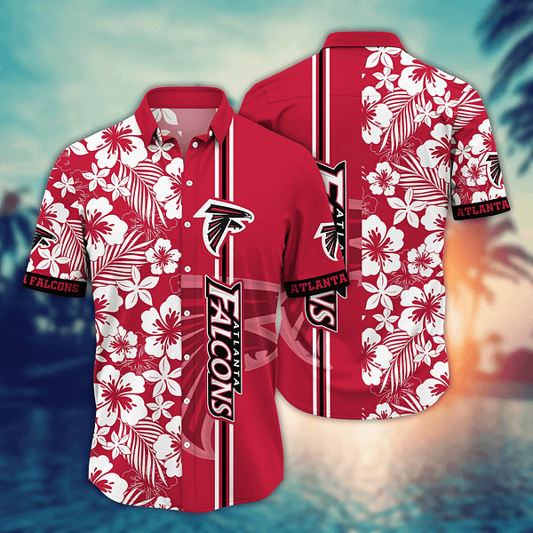 Atlanta Falcons Blossom NFL Football Team Hawaiian Shirt Atlanta Falcons Blossom NFL Football Team Hawaiian Shirt