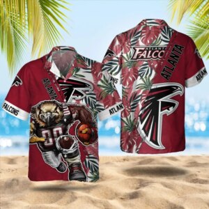 Atlanta Falcons Fierce Mascot Hawaiian Shirt