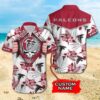 Atlanta Falcons Floral Skull Personalized Name Hawaiian Shirt