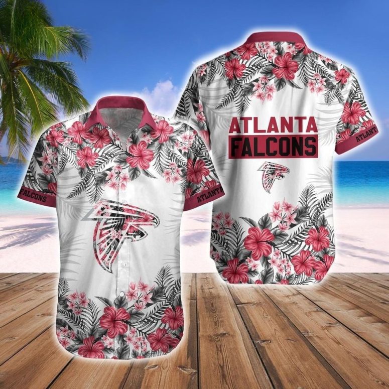 Atlanta Falcons Floral Vibes Hawaiian Shirt Atlanta Falcons Floral Vibes Hawaiian Shirt