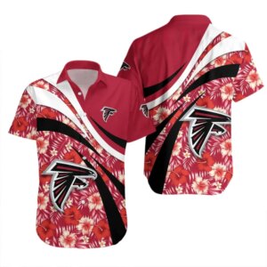 Atlanta Falcons Floral Wave Hawaiian Shirt