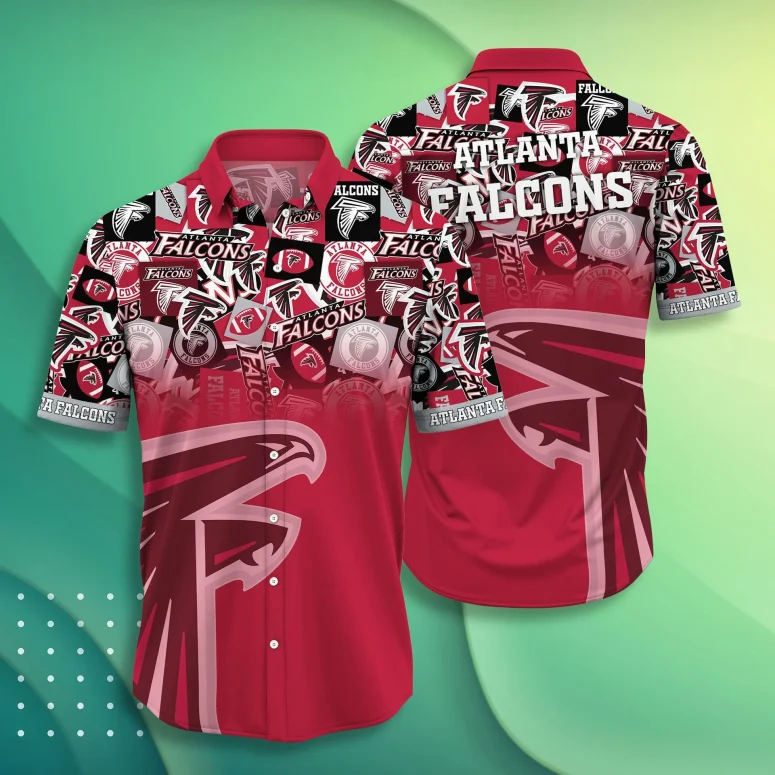 Atlanta Falcons Iconic Collage Hawaiian Shirt Atlanta Falcons Iconic Collage Hawaiian Shirt