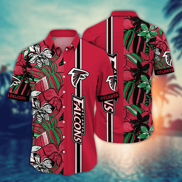 Atlanta Falcons Plants NFL Football Team Hawaiian Shirt Atlanta Falcons Plants NFL Football Team Hawaiian Shirt