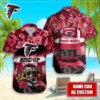 Atlanta Falcons Rise Up Tropical Personalized Name Number Hawaiian Shirt