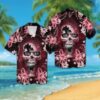 Atlanta Falcons Skull and Flower NFL Football Team Hawaiian Shirt
