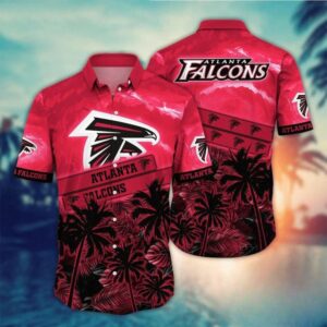 Atlanta Falcons Sunset Palms Hawaiian Shirt