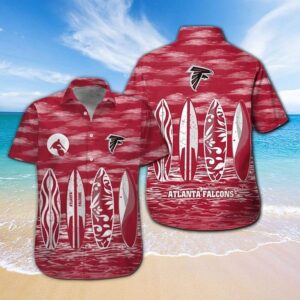 Atlanta Falcons Surfing NFL Football Team Hawaiian Shirt