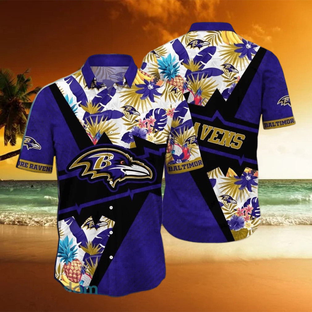 Baltimore Ravens Basic V1 NFL Football Team Hawaiian Shirt Baltimore Ravens Basic V1 NFL Football Team Hawaiian Shirt