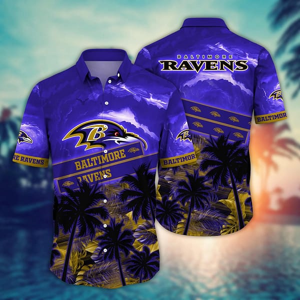 Baltimore Ravens Breezy NFL Football Team Hawaiian Shirt Baltimore Ravens Breezy NFL Football Team Hawaiian Shirt