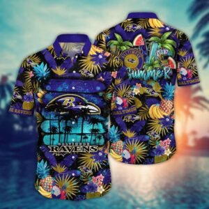 Baltimore Ravens Summer NFL Football Team Hawaiian Shirt