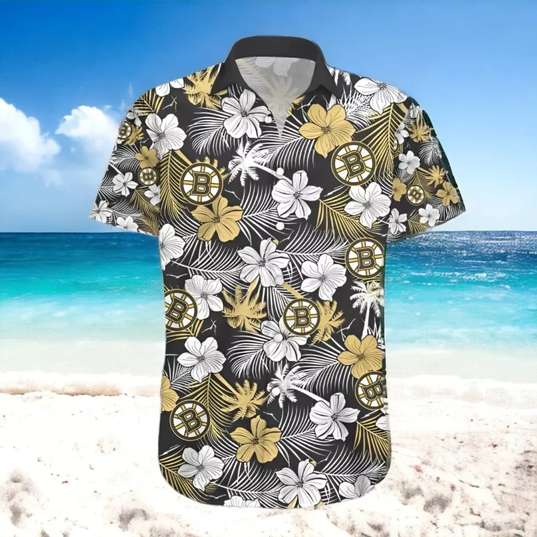 Boston Bruins Paradise Bloom Hawaiian Shirt Boston Bruins Paradise Bloom Hawaiian Shirt