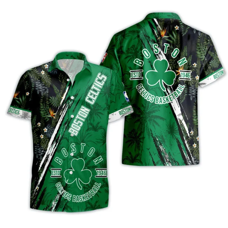 Boston Celtics Jungle Spirit Hawaiian Shirt Boston Celtics Jungle Spirit Hawaiian Shirt