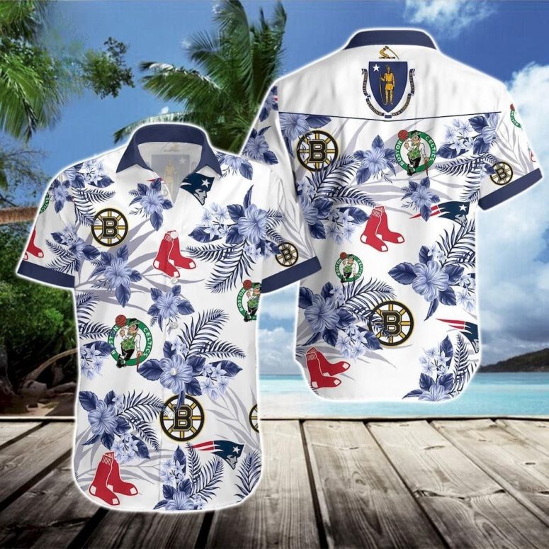Boston Celtics New England Pride Hawaiian Shirt Boston Celtics New England Pride Hawaiian Shirt