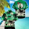 Boston Celtics Sunset Palm Hawaiian Shirt