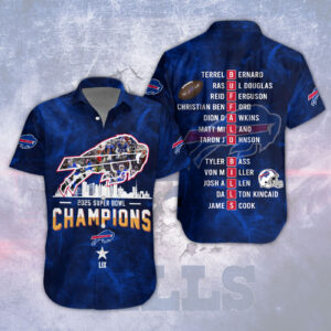 Buffalo Bills 2025 Super Bowl Champions NFL Football Team Hawaiian Shirt
