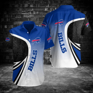 Buffalo Bills Gradient Dots NFL Football Team Hawaiian Shirt