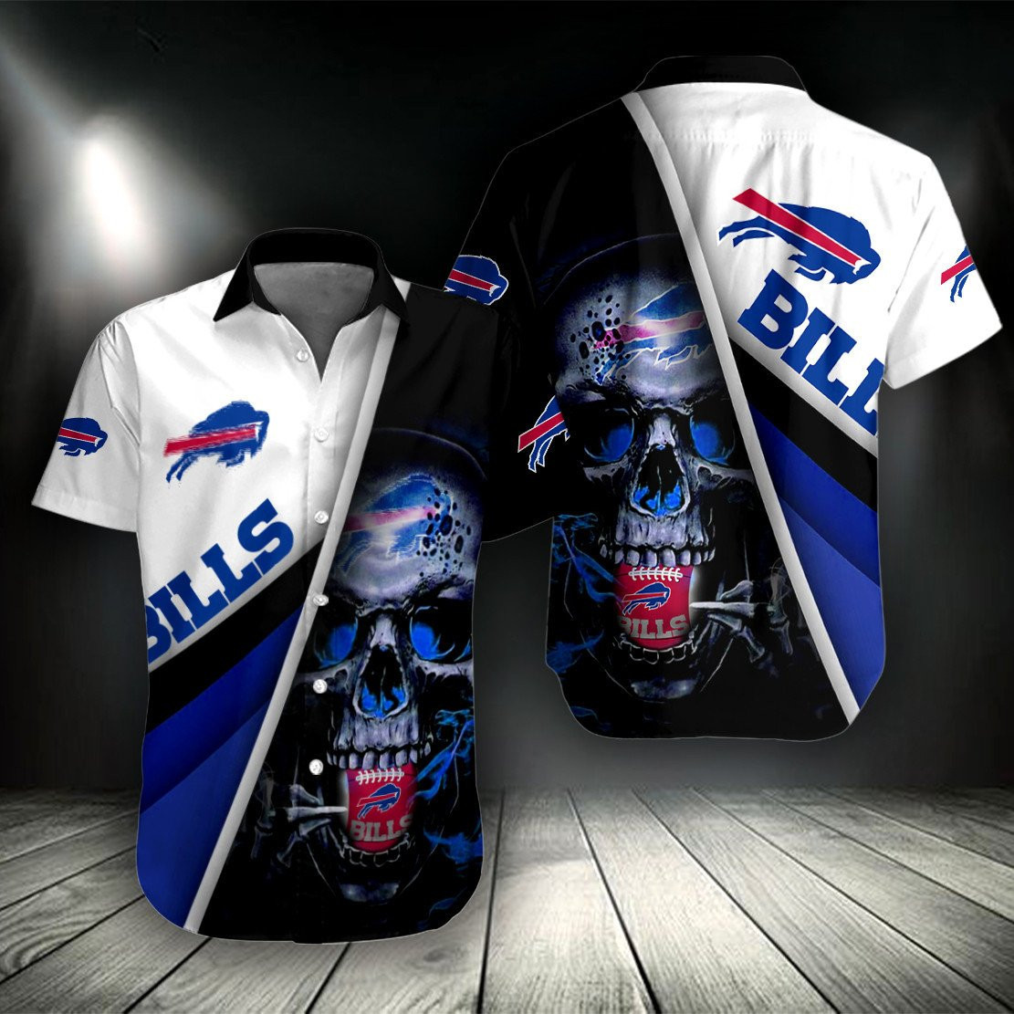 Buffalo Bills NFL Skull Magic Art Hawaiian Shirt Buffalo Bills NFL Skull Magic Art Hawaiian Shirt