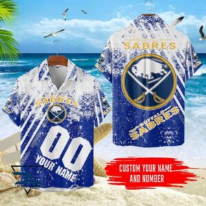 Buffalo Sabres Ocean Splash Personalized Name Number Hawaiian Shirt