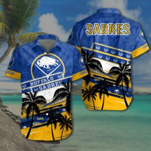 Buffalo Sabres Palm Breeze Hawaiian Shirt