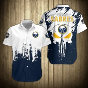 Buffalo Sabres Skull Splash Hawaiian Shirt