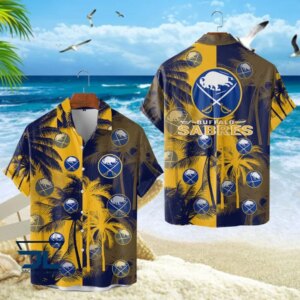 Buffalo Sabres Sunset Palms Hawaiian Shirt