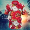 Calgary Flames Floral Elegance Hawaiian Shirt