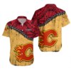 Calgary Flames Tribal Fusion Hawaiian Shirt