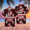 Carolina Hurricanes Floral Sunset Hawaiian Shirt
