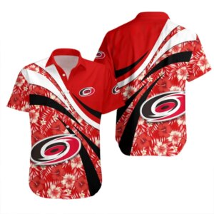 Carolina Hurricanes Hibiscus Wave Hawaiian Shirt