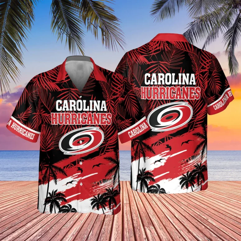 Carolina Hurricanes Ocean Escape Hawaiian Shirt Carolina Hurricanes Ocean Escape Hawaiian Shirt