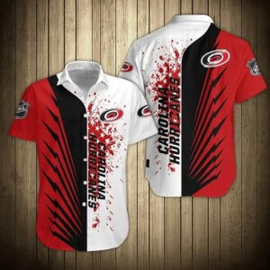 Carolina Hurricanes Splatter Surge Hawaiian Shirt