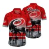 Carolina Hurricanes Sunset Palms Hawaiian Shirt