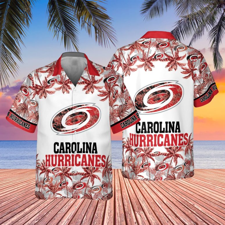 Carolina Hurricanes Tropical Sunset Hawaiian Shirt Carolina Hurricanes Tropical Sunset Hawaiian Shirt