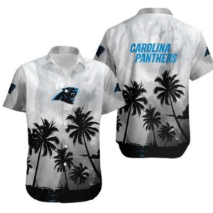 Carolina Panthers Coconut Tree NFL Football Team Hawaiian Shirt