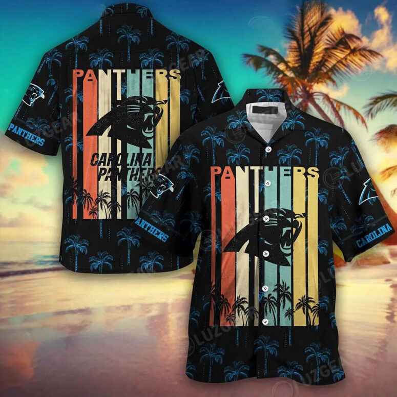 Carolina Panthers Gridiron Breeze Hawaiian Shirt Carolina Panthers Gridiron Breeze Hawaiian Shirt