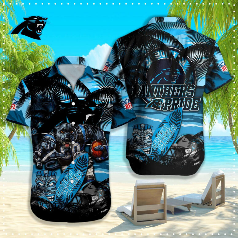 Carolina Panthers Panther Nation Paradise Hawaiian Shirt Carolina Panthers Panther Nation Paradise Hawaiian Shirt