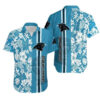 Carolina Panthers White Flowers NFL Football Team Hawaiian Shirt