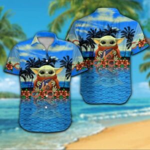 Chicago Bears Baby Yoda NFL Football Team Hawaiian Shirt