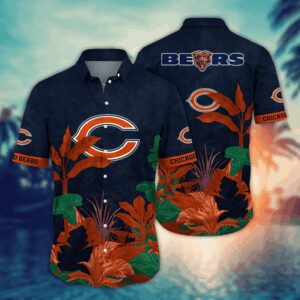 Chicago Bears Beach Plants NFL Football Team Hawaiian Shirt