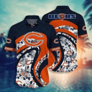 Chicago Bears Curve NFL Football Team Hawaiian Shirt