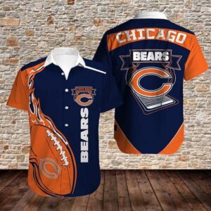 Chicago Bears Firing Ball NFL Football Team Hawaiian Shirt