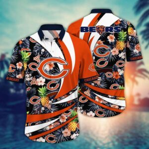 Chicago Bears Pineapple NFL Football Team Hawaiian Shirt