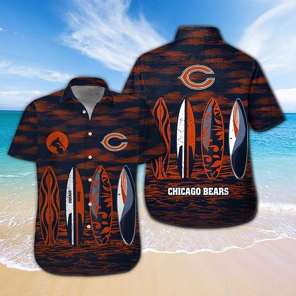 Chicago Bears Surfing NFL Football Team Hawaiian Shirt Chicago Bears Surfing NFL Football Team Hawaiian Shirt